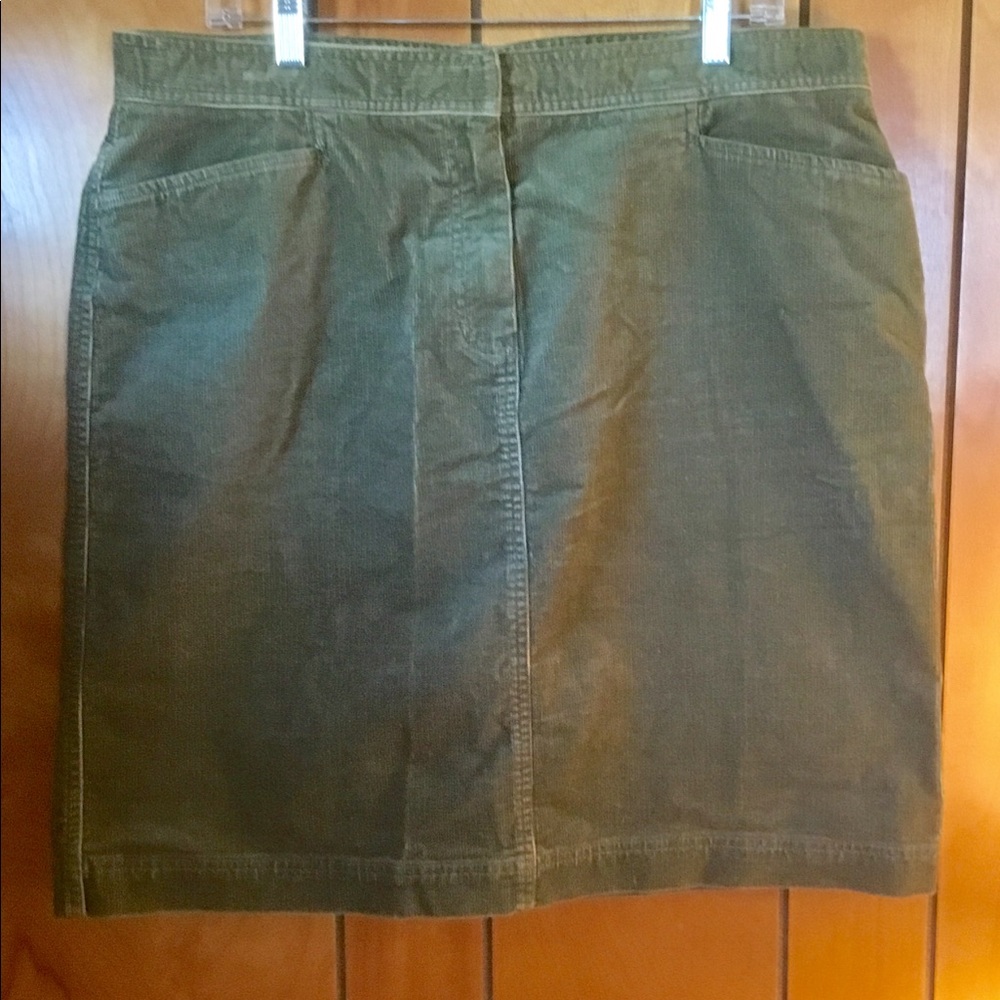 Jones Sport Olive Green Cord Skirt